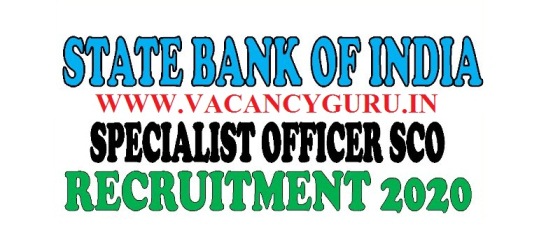 SBI Specialist Officer Recruitment 2020