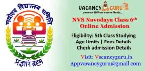 NVS 6th Class Admission Form