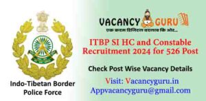 ITBP SI HC and Constable Recruitment 2024 for 526 Post