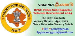 RPSC Police Sub Inspector Recruitment 2024