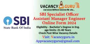 SBI SCO Assistant Manager Recruitment 2024