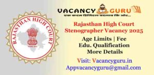 Rajasthan High Court Stenographer Vacancy 2025